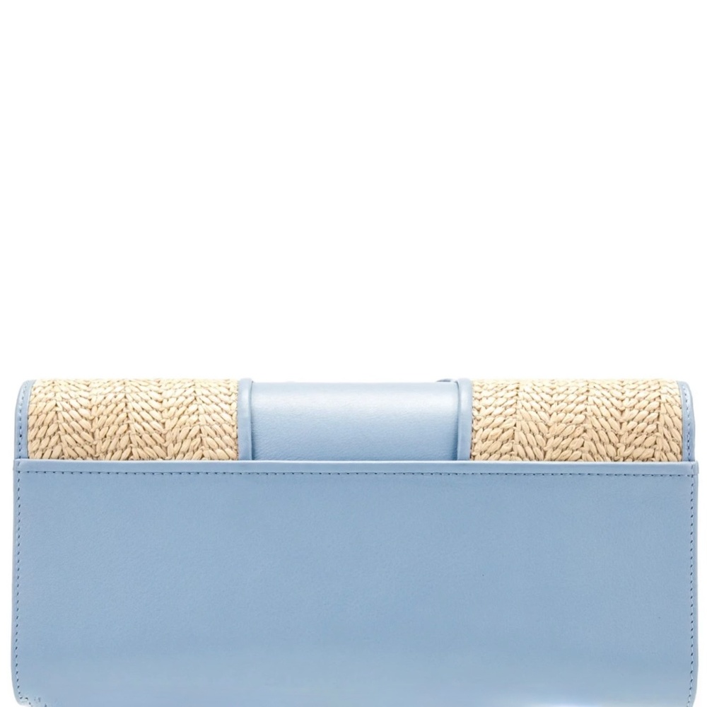 Perrin Paris La Capitale Raffia And Leather Glove Clutch New With Tags - Picture 6 of 8